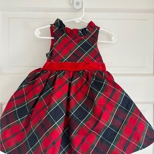 Janie and Jack Red Plaid Formal Dress